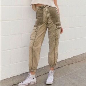Urban Outfitters Acid Wash Cargo Pants Joggers High Rise Bleach XS 2